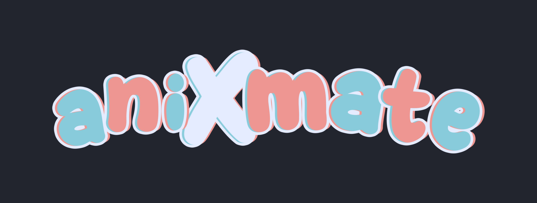 The aniXmate logo — a rounded, bubbly wordmark in teal and coral with a stylized X